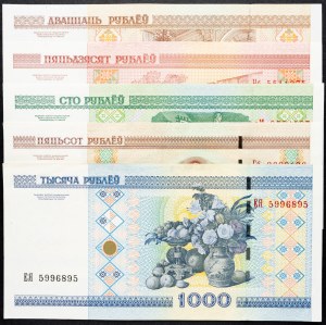 Bélarus, 20, 50, 100, 500, 1000 roubles 2000