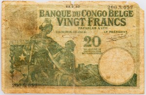 Congo Belga, 20 franchi 1937