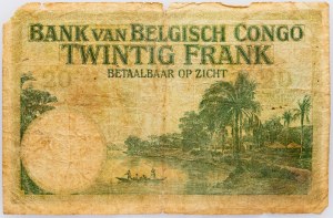 Congo belge, 20 Francs 1937