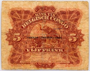 Belgian Congo, 5 Francs 1942