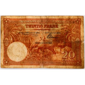 Belgian Congo, 20 Francs 1943