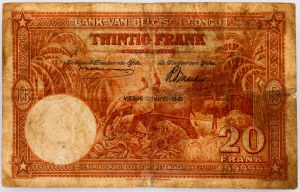 Belgické Kongo, 20 frankov 1943