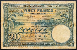 Congo belge, 20 Francs 1949