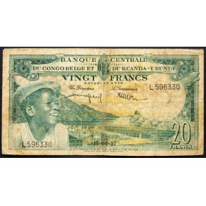 Belgisch-Kongo, 20 Francs 1957