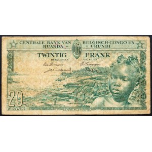 Belgisch-Kongo, 20 Francs 1957