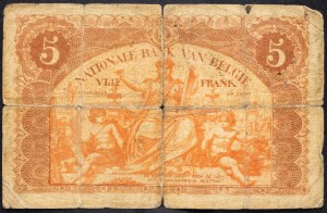 Belgien, 5 Francs 1914