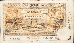 Belgio, 100 franchi 1914