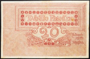 Belgien, 20 Francs 1914