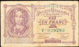 Belgique, 1er Franc 1918