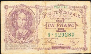 Belgium, 1 Franc 1918