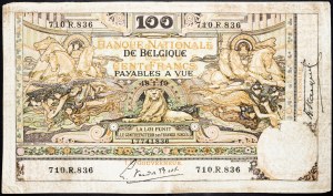 Belgien, 100 Francs 1919