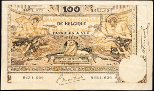 Belgio, 100 franchi 1919