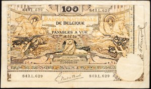 Belgien, 100 Francs 1919