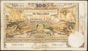 Belgie, 100 franků 1919