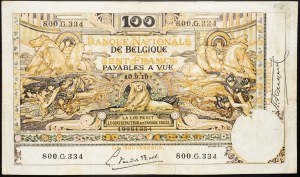 Belgium, 100 Francs 1919