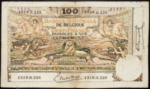 Belgium, 100 Francs 1920