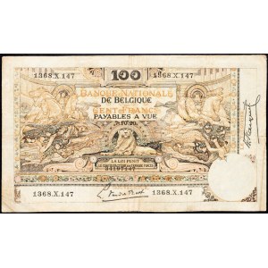Belgien, 100 Francs 1920