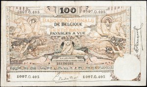 Belgium, 100 Francs 1920