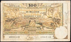 Belgie, 100 franků 1920