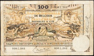Belgia, 100 franków, 1920