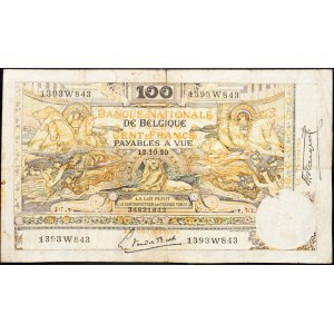 Belgium, 100 Francs 1920