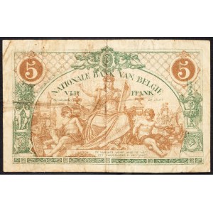 Belgium, 5 Francs 1921