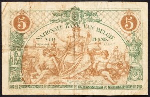 Belgien, 5 Francs 1921
