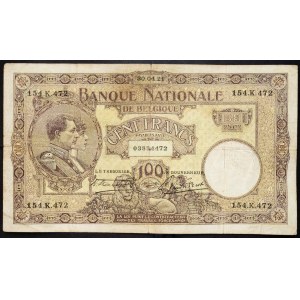 Belgium, 100 Francs 1921