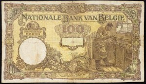 Belgicko, 100 frankov 1921