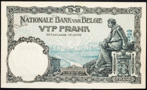 Belgique, 5 Francs 1926