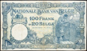 Belgie, 100 franků 1927