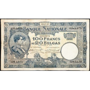 Belgium, 100 Francs 1927