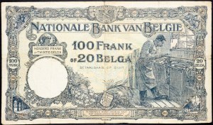 Belgia, 100 franków 1927