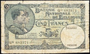 Belgio, 5 franchi 1928