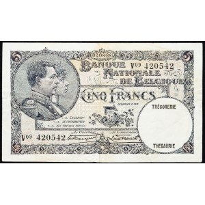 Belgium, 5 Francs 1928