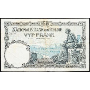 Belgium, 5 Francs 1928