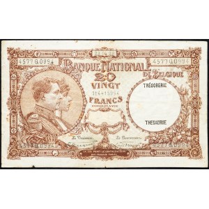 Belgium, 20 Francs 1928