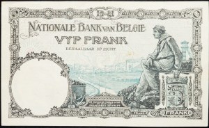 Belgique, 5 Francs 1929