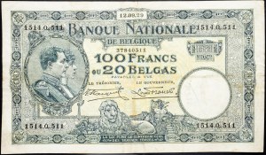 Belgicko, 100 frankov 1929