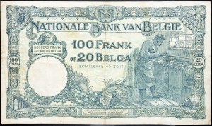 Belgia, 100 franków 1929