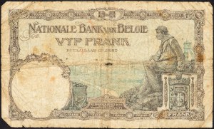 Belgicko, 5 frankov 1930
