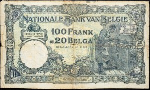 Belgicko, 100 Frank 1930