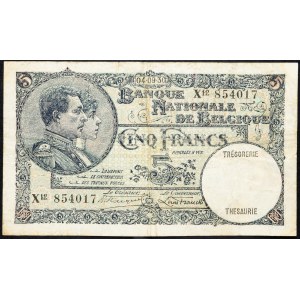 Belgium, 5 Francs 1930