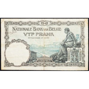 Belgium, 5 Francs 1930