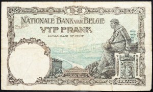 Belgie, 5 franků 1930