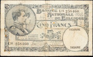 Belgia, 5 franków 1931