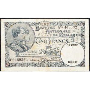 Belgien, 5 Francs 1931