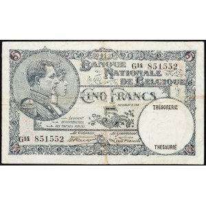 Belgien, 5 Francs 1931