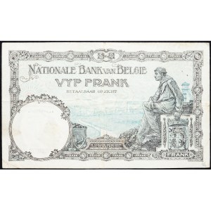 Belgien, 5 Francs 1931