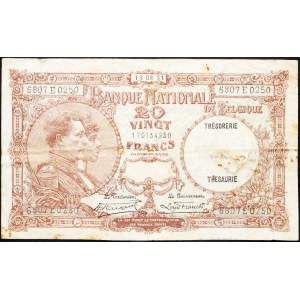 Belgium, 20 Francs 1931